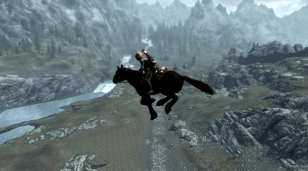 Кон источник. Лошадь скайрим горы. Лошадь в скайриме горы. Конь в скайриме на скале. The Elder Scrolls v Skyrim лошади.